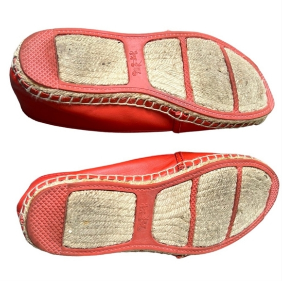 COACH Rhodelle Slip-On Flat Straw Jute Espadrilles Flats EUC - Picture 6 of 11